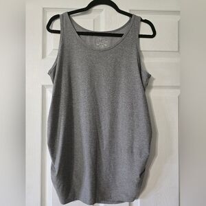 Time and Tru Gray Sleeveless Relaxed Maternity Tank Top